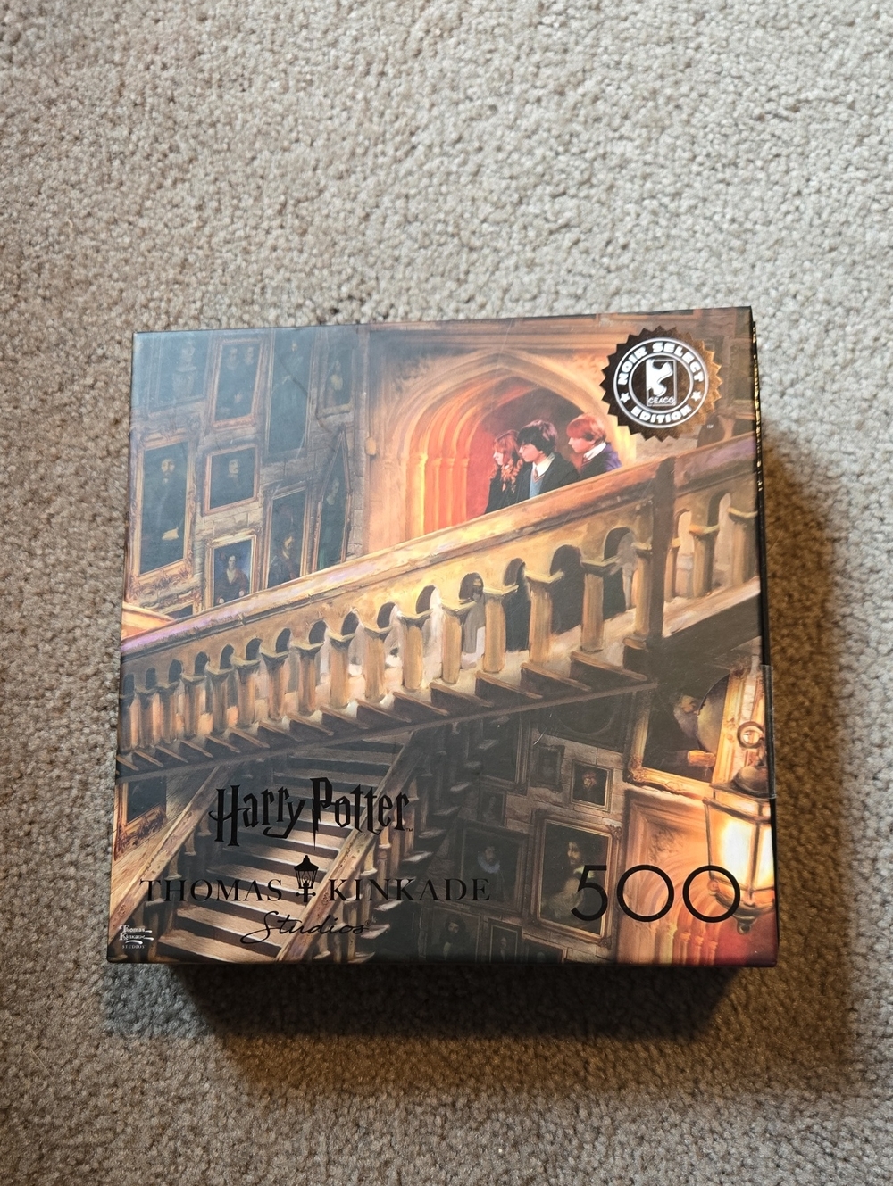 Thomas Kinkade Harry Potter Golden Staircase Puzzle - Brown, Tan, Gold